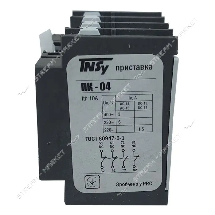 Дополнительный контакт Techno Systems ПК04 4NC                                                      