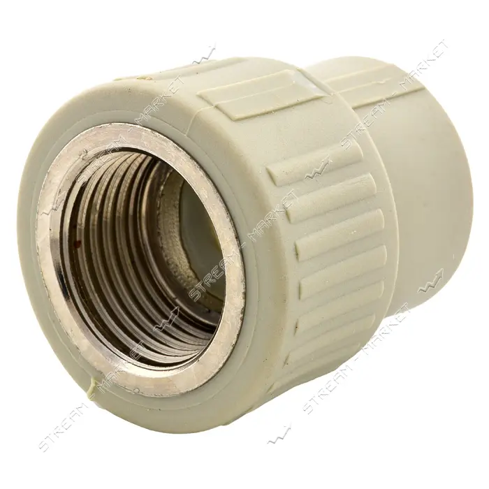 Муфта полипропиленовая 20x1/2"В стальная закладная                                                  