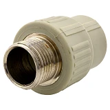 Муфта полипропиленовая 20x1/2"Н стальная закладная                                                  