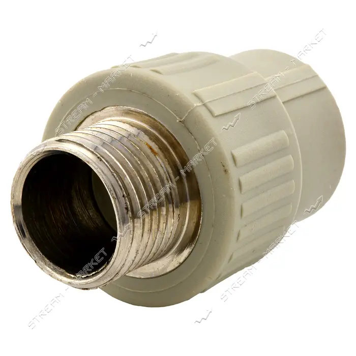 Муфта полипропиленовая 20x1/2"Н стальная закладная                                                  