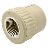Муфта полипропиленовая 25x1/2"В стальная закладная