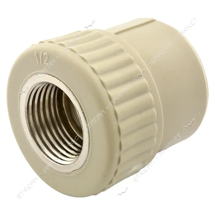 Муфта полипропиленовая 25x1/2"В стальная закладная