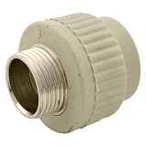 Муфта полипропиленовая 25x1/2"Н стальная закладная                                                  