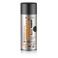 Аерозольна фарба-емаль MVL Spray Paint 9005 400мл чорна матова                                      