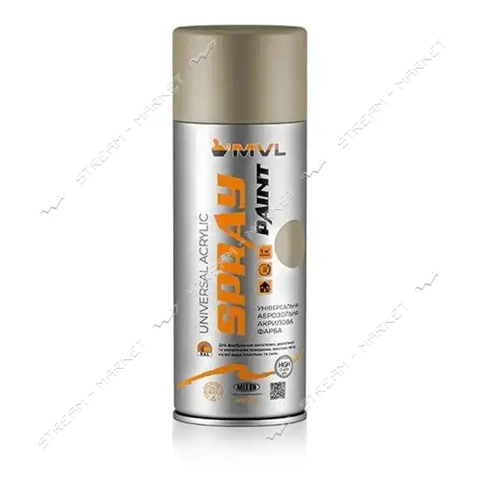 Аэрозольная краска-эмаль MVL Spray Paint 1019 400мл бежевая                                         