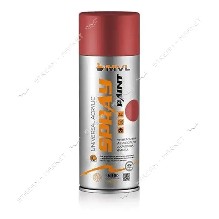 Аэрозольная краска-эмаль MVL Spray Paint 3002 400мл красная                                         