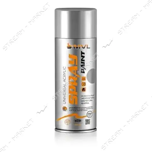 Аэрозольная краска-эмаль MVL Spray Paint 13 400мл серебристая