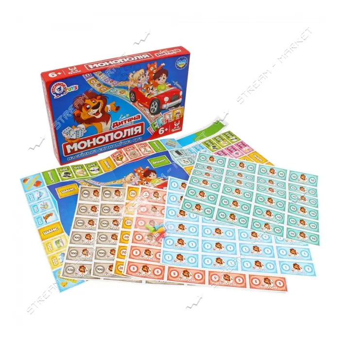 Настольная игра ТехноК детская монополия арт 0755 (38x25.5x4см)