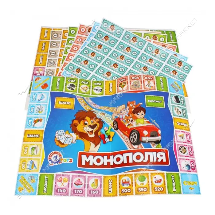 Настольная игра ТехноК детская монополия арт 0755 (38x25.5x4см)