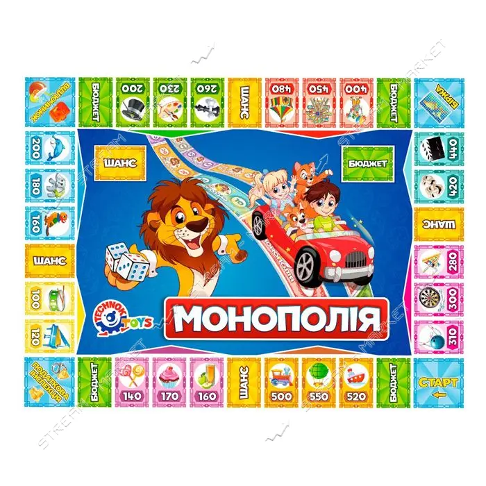 Настольная игра ТехноК детская монополия арт 0755 (38x25.5x4см)