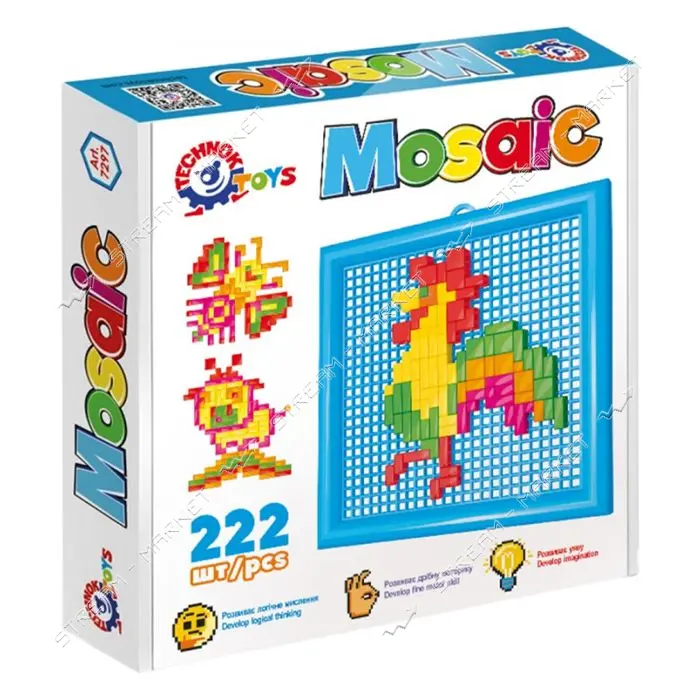 Игрушка ТехноК мозаика 222 элем арт 7297 (19.2 х 19 х 3.8 см)