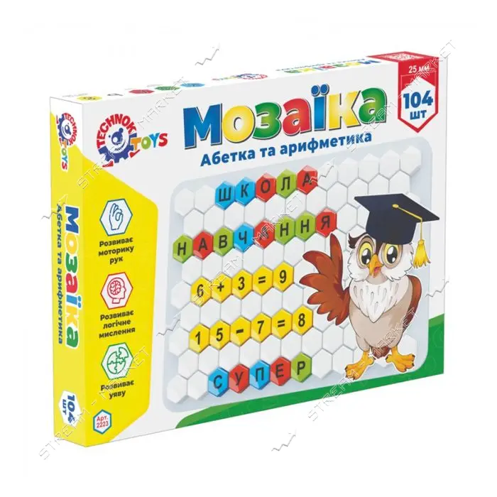 Игрушка ТехноК абетка та арифметика укр 104 элем арт 2223 (34x24x4см)                               