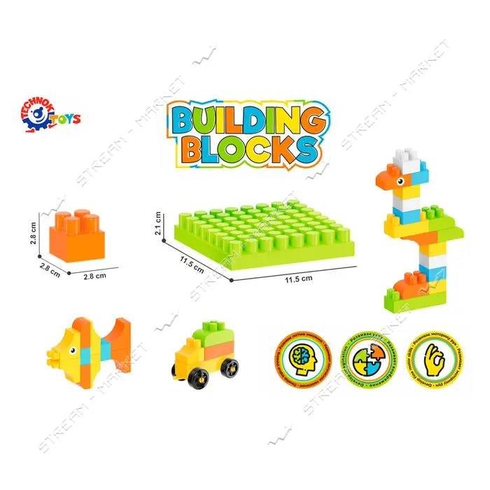 Игрушка конструктор ТехноК 130 элем арт 7501 (O 16 х 37 см)