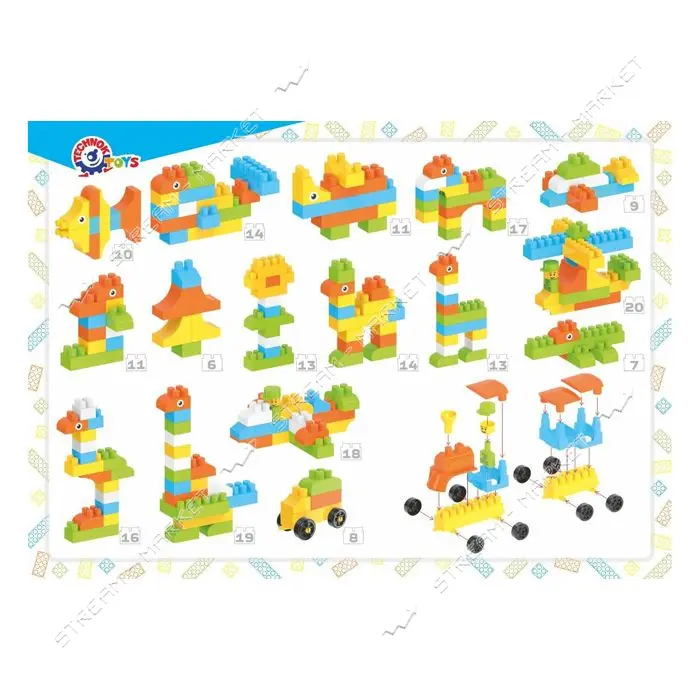 Игрушка конструктор ТехноК 90 элем арт 6542 (O16 х 28 см)