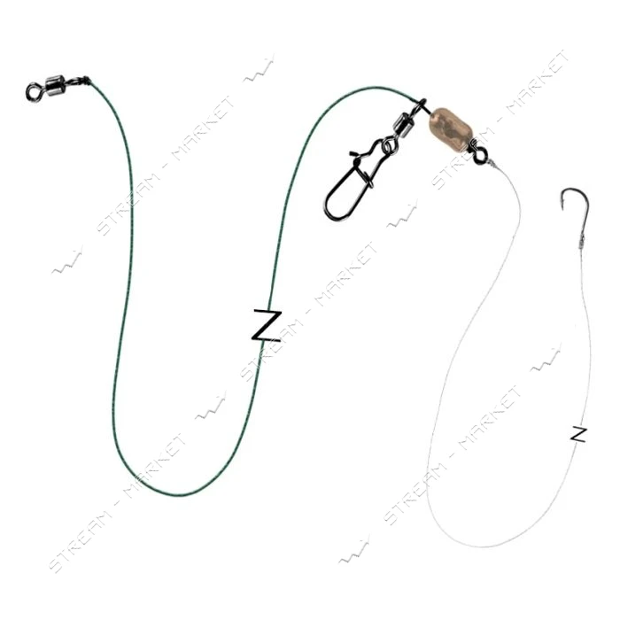 Готовый фидерный монтаж Running Feeder Rig с поводком и крючком