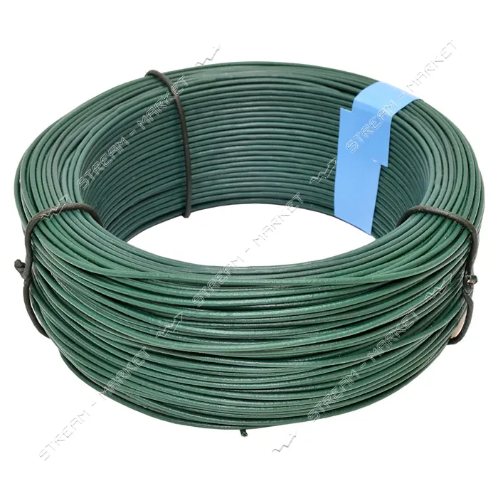 Проволока вязальная в оболочке 3.5мм без оболочки 2мм 100м 2750г черная