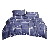 Постельное белье Textile House бязь 65 150х210см полуторное синяя абстракция                        