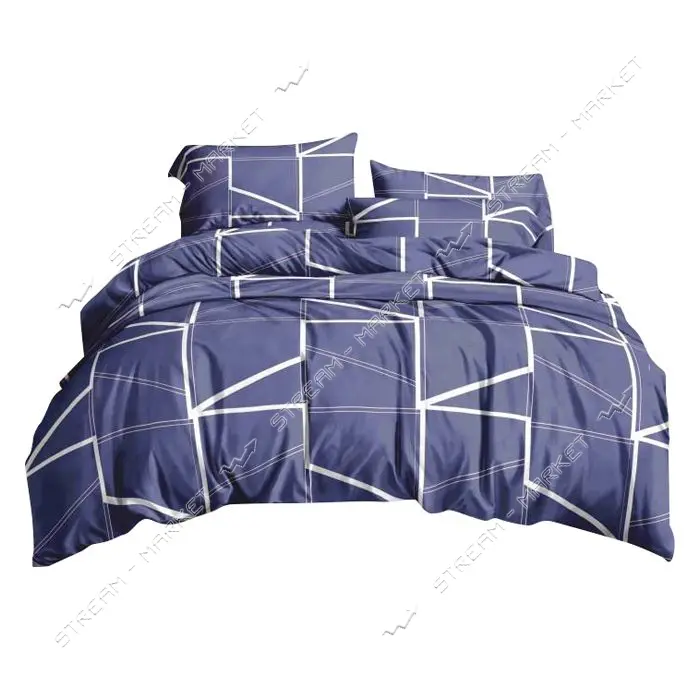 Постельное белье Textile House бязь 65 150х210см полуторное синяя абстракция                        