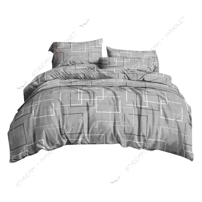 Постельное белье Textile House бязь 65 150х210см полуторное квадратики Grey