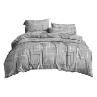 Постельное белье Textile House бязь 65 200х220см евро Квадратики Grey                               