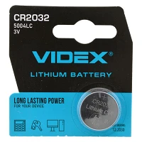 Батарейка Videx літієва CR 2032 3V кругла 1шт                                                       