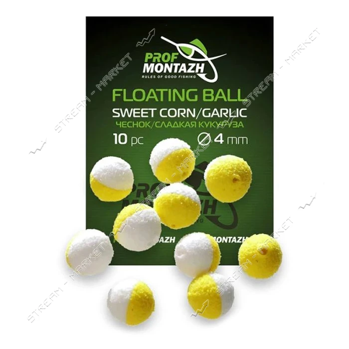 Насадка Floating Ball Чеснок сладкая кукуруза Sweet corn/Garlic 4мм 10шт                            