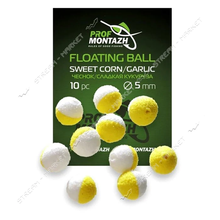 Насадка Floating Ball Чеснок Сладкая кукуруза Sweet corn Garlic 5мм 10шт                            