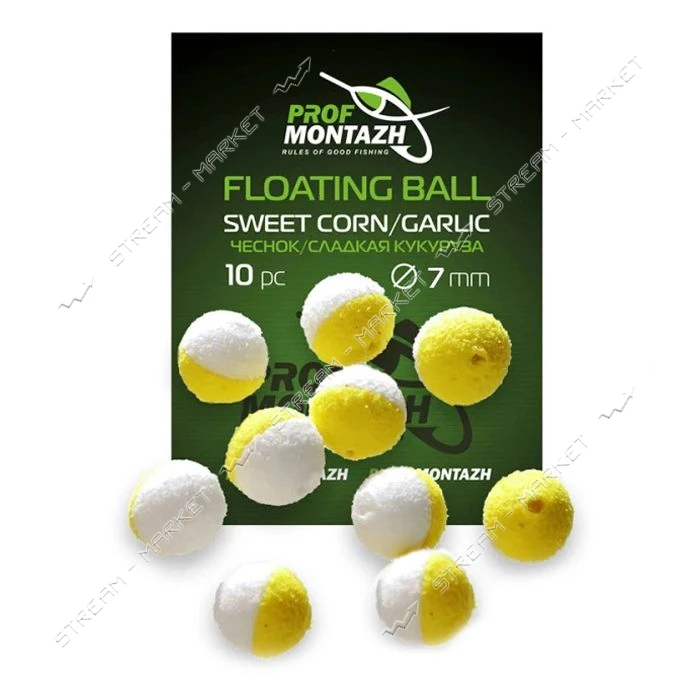 Насадка Floating Ball Чеснок сладкая кукуруза Sweet corn/Garlic 7мм 10шт                            