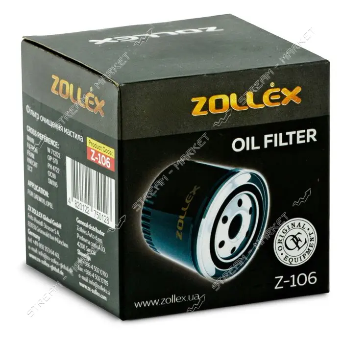 Фильтр масляный Zollex Z-106 WL7129 Daewoo