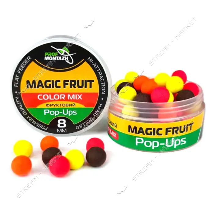 Бойл POP UPS фруктовый СOLOR MIX MAGIC FISH 8мм                                                     