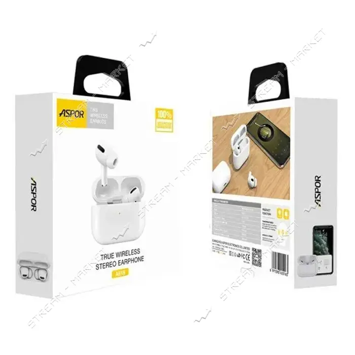 Bluetooth наушники Aspor A619 Pro generation белый
