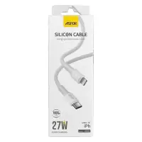 Кабель Aspor A085 Silicone Type-C to Lightning 27W 1м белый                                         