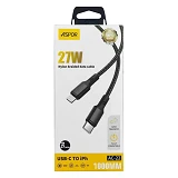 Кабель Aspor AC-22 Nylon Type-C to Lightning 27W 1м чорний                                          