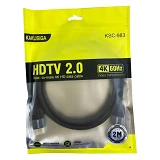 Кабель Kakusiga HDMI-HDMI 4K KSC-983 HDTV 2.0 2m textile черный