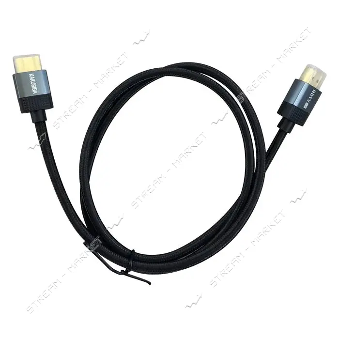 Кабель Kakusiga HDMI-HDMI 4K KSC-983 HDTV 2.0 2m textile черный