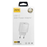 Сетевое зарядное устройство Aspor A810 USB-C/PD 30W белый