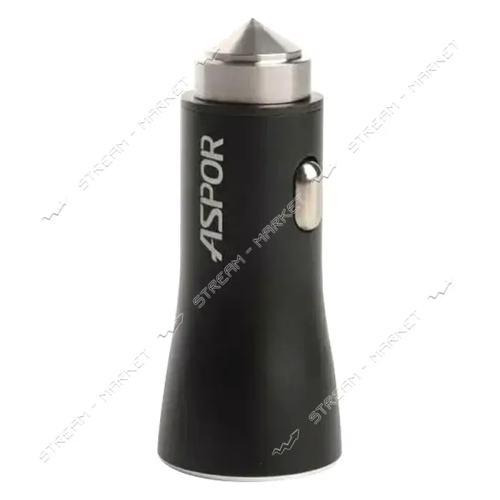 Автомобильное зарядное устройство для Aspor A918 metal блочок 2USB/3.4A LED черное