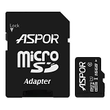 Карта памяти Aspor MicroSDHC 16GB UHS-I Class 10 плюс SD адаптер