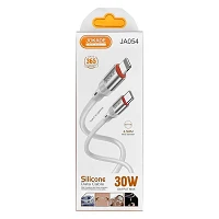 Кабель Jokade USB JA054 FC Type-C to Lightning 30W Silicone белый                                   