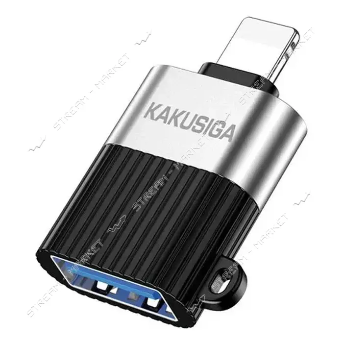 Переходник OTG Kakusiga KSC-1422 Lightning Male-USB Female черный