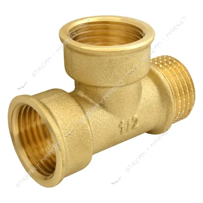 Тройник Nikiforoff латунь 1/2"В-1/2"В-1/2"Н FTN