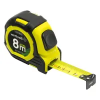 Рулетка Wertvoll MS-0825 5мх25мм 2 кнопки AUTOSTOP TPR покрытие                                     