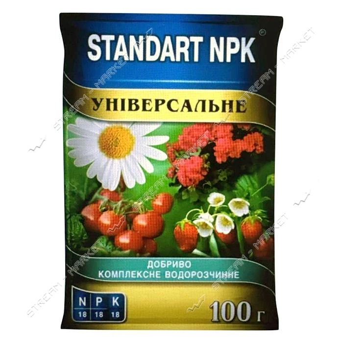 Удобрение Standart NPK водорастворимое универсальное 100г