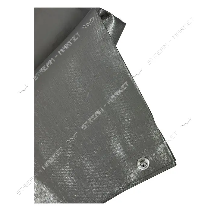 Тент полипропилен водонепроницаемый 260г/м2 2мх4м серо-черный Польша                                