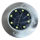 Садовый светильник на солнечной батарее с колышком 8 LED круглый корпус 4шт                         