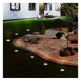 Садовый светильник на солнечной батарее с колышком 8 LED круглый корпус 4шт                         