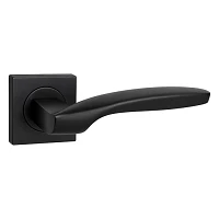Ручка на розетах YU-TL 06-56036 mat black квадро матовый черный