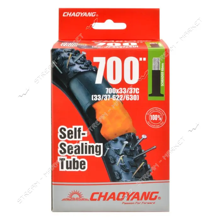Камера велосипедна 700х32/33/35/37С ChaoYang AV48mm антипрокол Турист                               