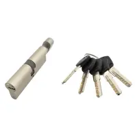 Секрет латунный Avers DM-90-C-Nis 45/45 лазерный ключ/поворот 5 ключей никель                       
