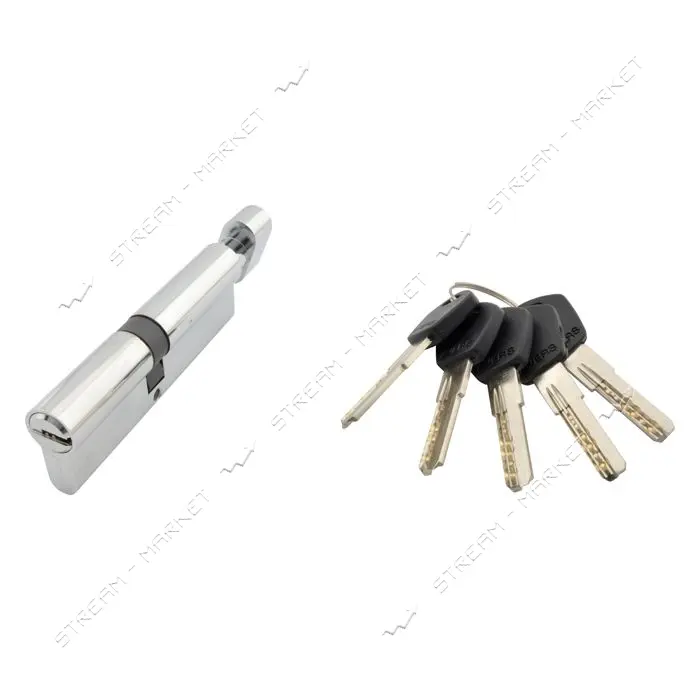 Секрет латунный Avers DM-100-C-CR 45/55С лазерный ключ/поворот 5 ключей хром                        